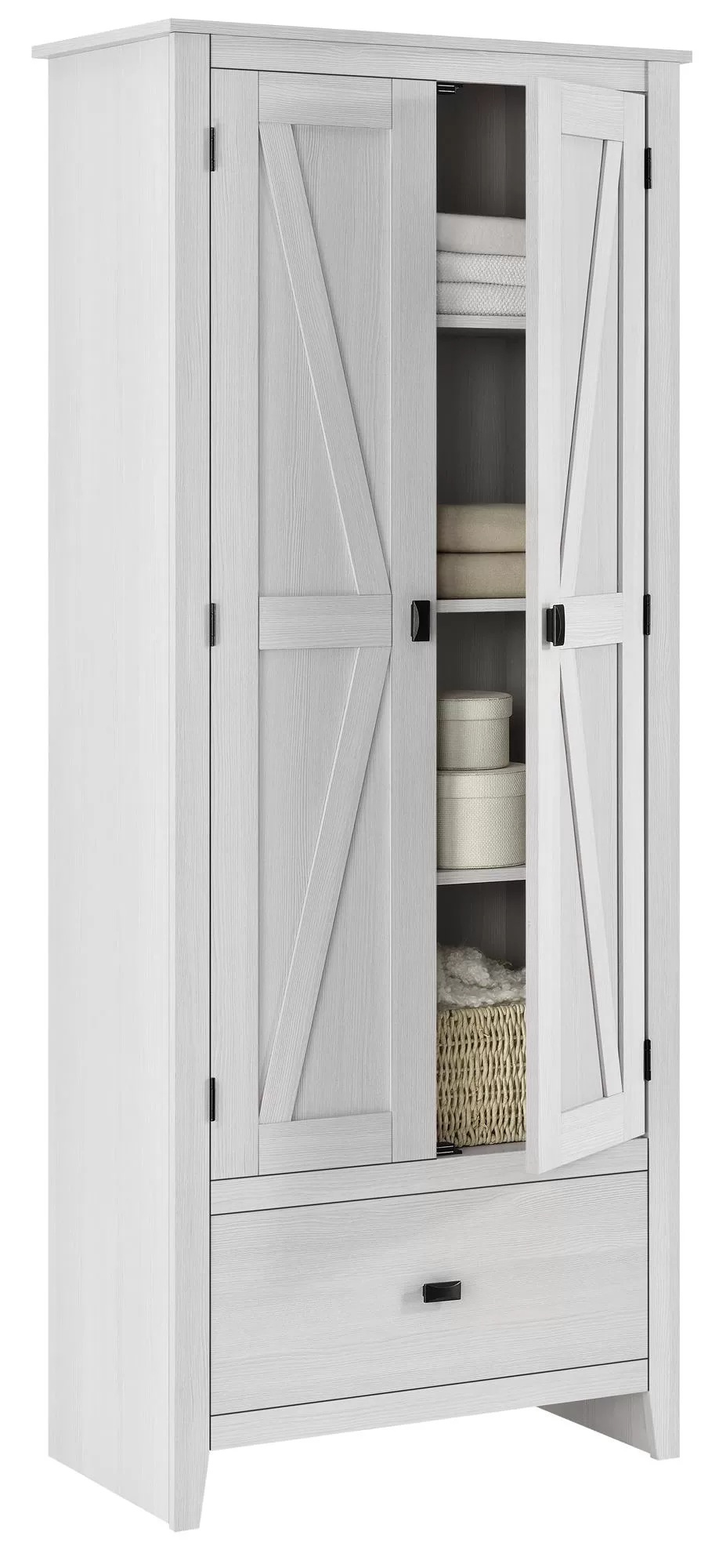 Ameriwood Home Winthrop 29.7-in x 71.9-in H Wood Composite Ivory Pine Freestanding or Wall-mount Utility Storage Cabinet - Image 5