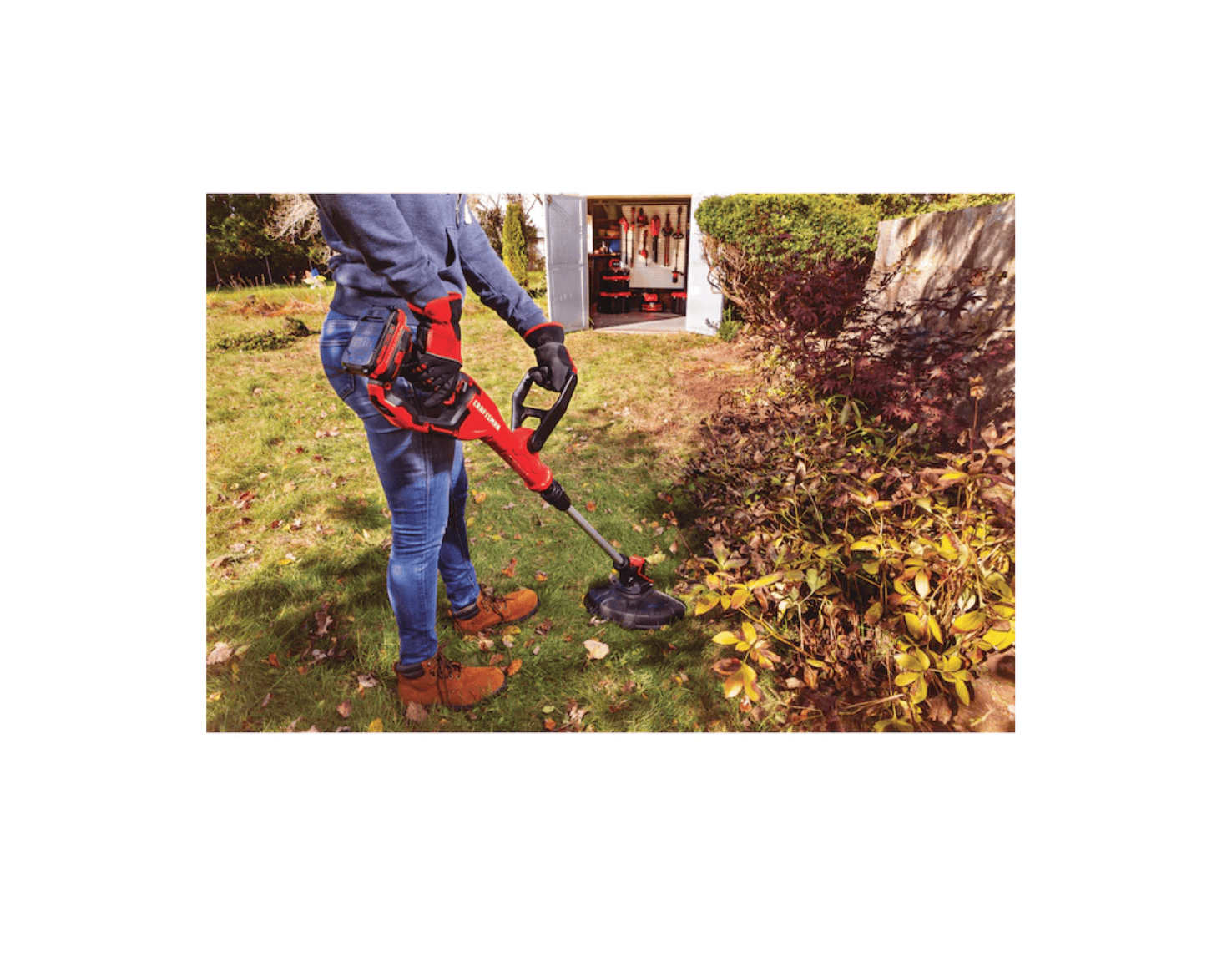 CRAFTSMAN CMCST900D1 WEEDWACKER V20 20-volt Max 13-in Straight Cordless String Trimmer Edger Capable (Battery Included) - Image 12