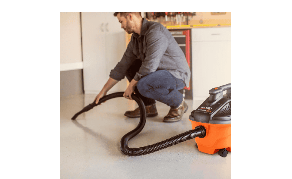 RIDGID WD4070 4 Gallon 5.0-Peak HP Portable Wet/Dry Shop Vacuum with Fine Dust Filter, Hose and Accessories