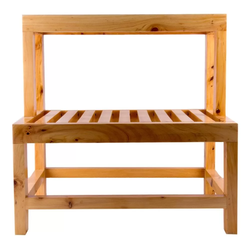ALFI brand 2-Step 550 lbs. Capacity Brown Wood Step Stool - Image 5