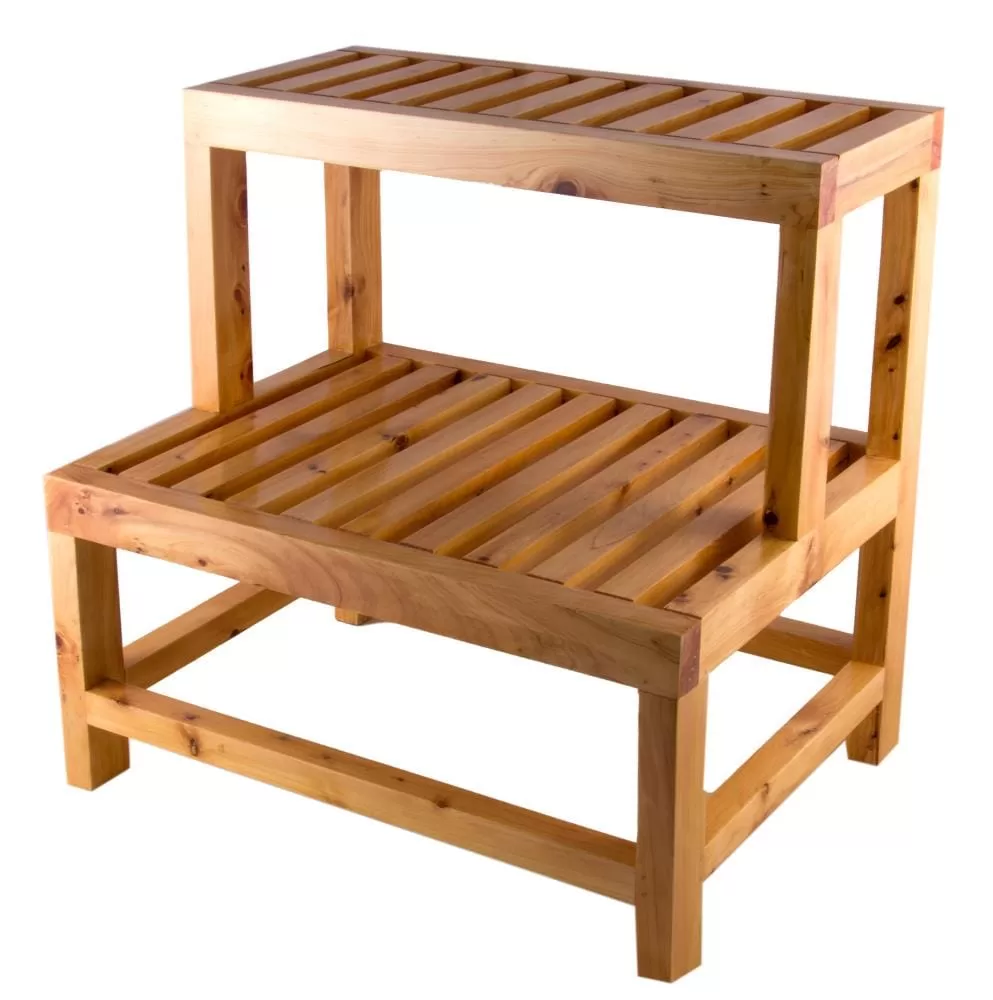 ALFI brand 2-Step 550 lbs. Capacity Brown Wood Step Stool