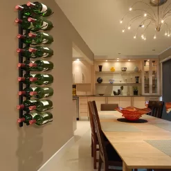 Alternative view of Vinotemp  18-Bottle Black Metal Wall-Mounted Wine Rack