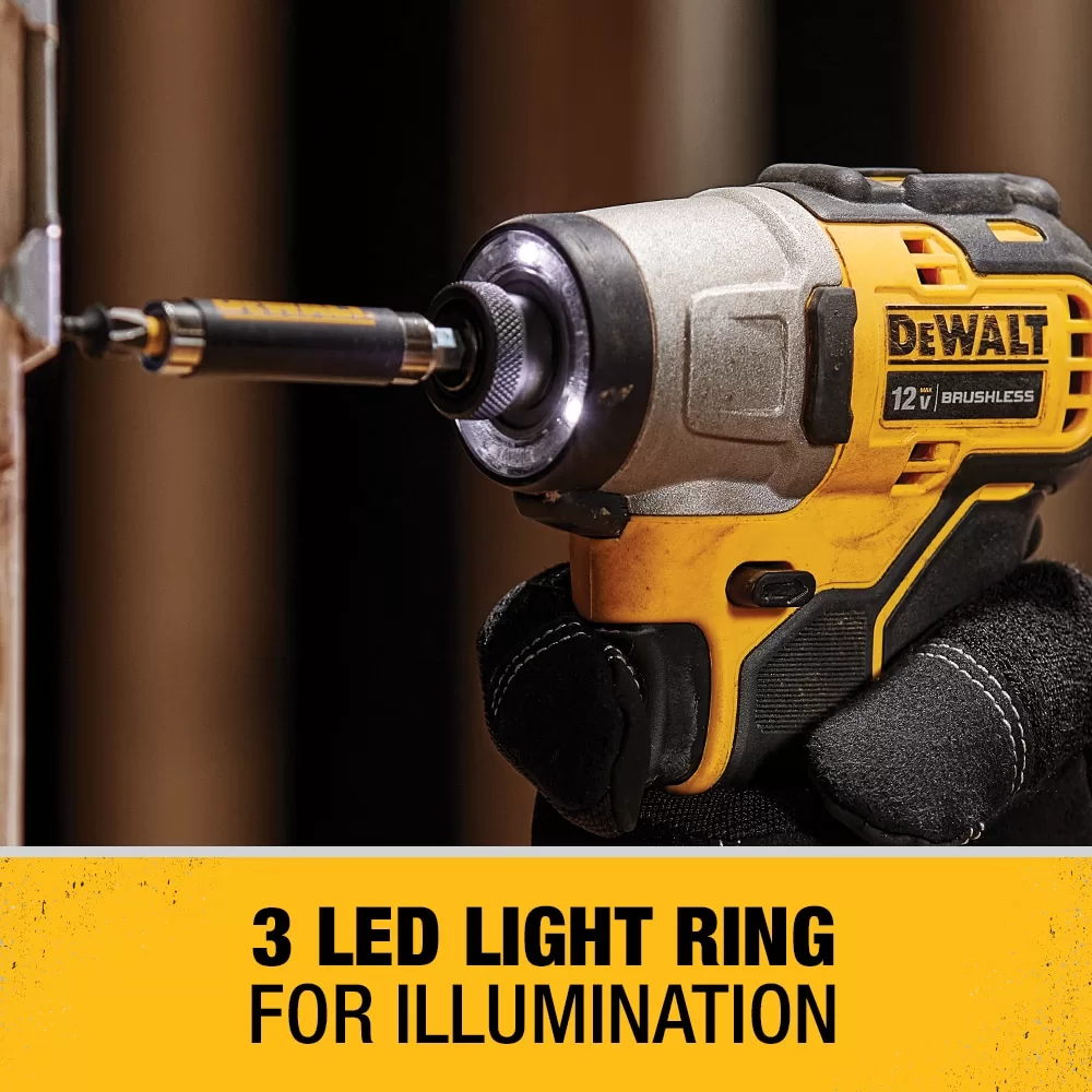DEWALT DCF801F2 XTREME 12-volt Max 1/4-in Variable Speed Brushless Cordless Impact Driver (2-Batteries Included) - Image 4