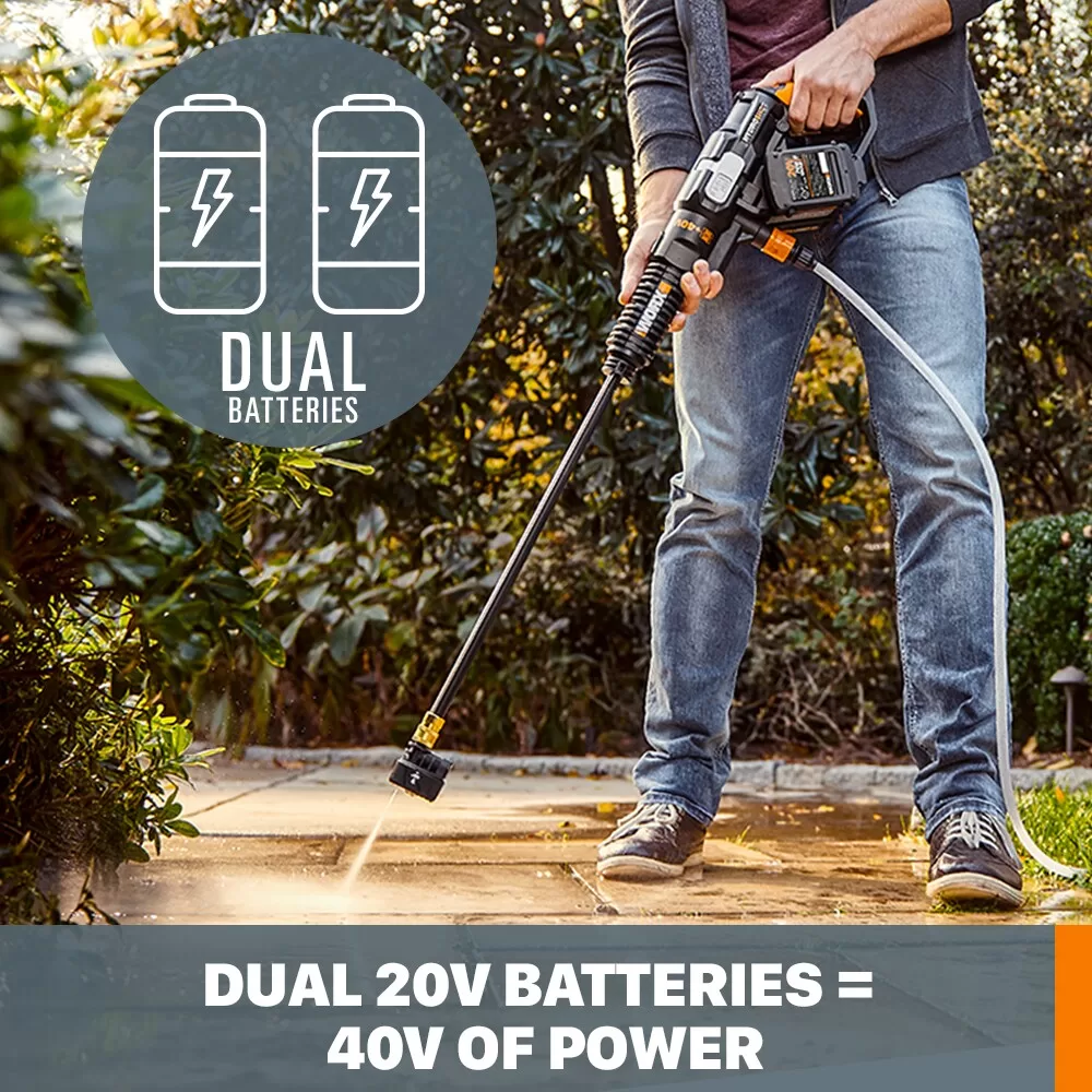 WORX WG644 POWER SHARE 450 PSI 0.9-Gallon-GPM Cold Water Electric Pressure Washer - Image 12
