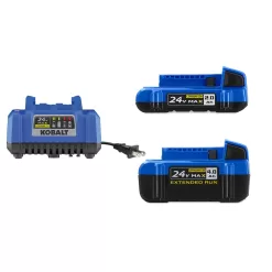 Kobalt 24-Volt 2-Pack 2 Amp-Hour; 4 Amp-Hour Lithium Power Tool Battery Kit (Charger Included)