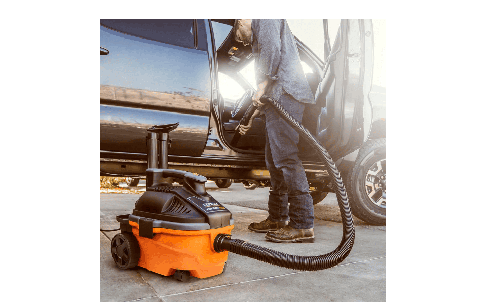 RIDGID WD4070 4 Gallon 5.0-Peak HP Portable Wet/Dry Shop Vacuum with Fine Dust Filter, Hose and Accessories