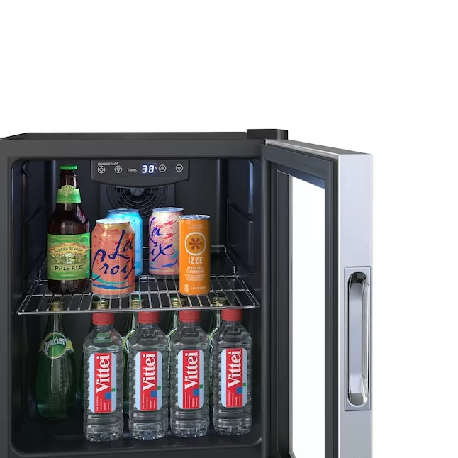 EdgeStar BWC71SS 18 Inch Wide 52 Can, Door Freestanding Beverage Refrigerator, Stainless Steel - Image 4