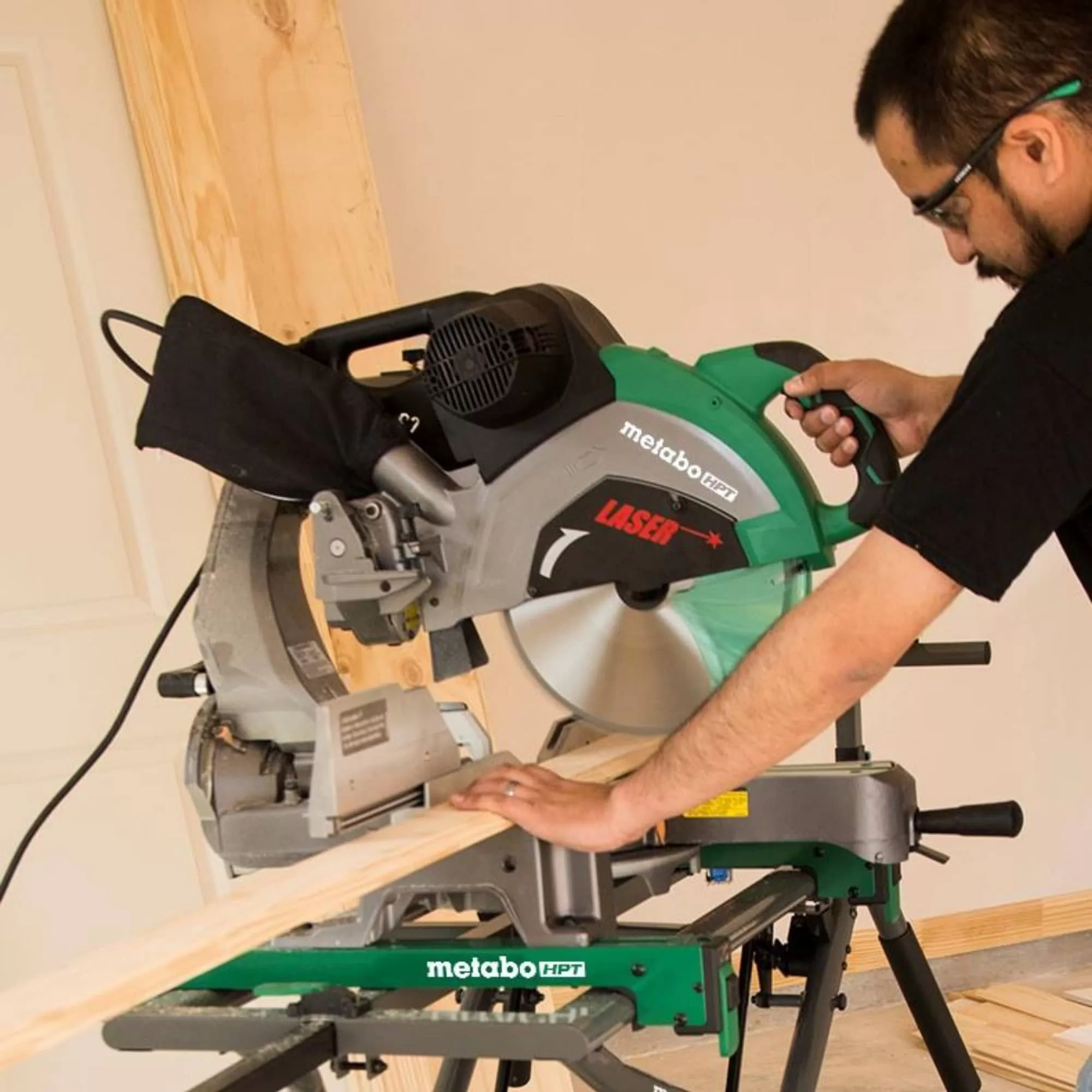 Metabo HPT 12-in 15-Amp Dual Bevel Sliding Compound Miter Saw with Laser Guide (Corded) - Image 3