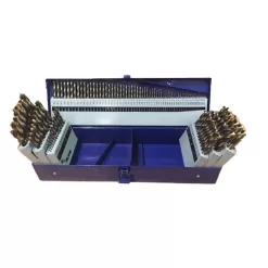 Drill America 115-Piece Assorted Black and Gold Coated Hss Twist Drill Bit Set