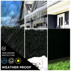 Alternative view of BOEN 10-ft H x 150-ft W Black Polyethelene Chain Link Fence Screen