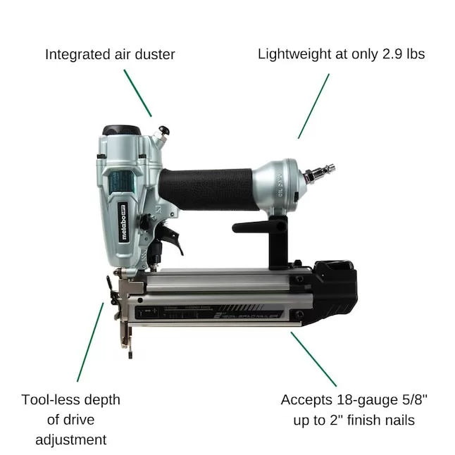 Metabo HPT NT50A5M 18-Gauge Pneumatic Brad Nail Gun (Nailer) - Image 2