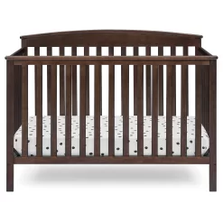Delta Children Hanover 6-in-1 Convertible Baby Crib, Walnut Espresso