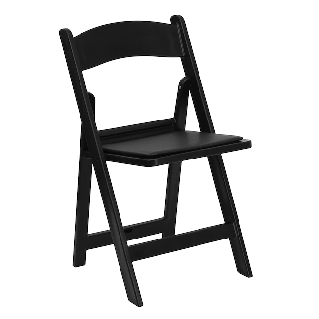 Flash Furniture 4-Pack Black Standard Folding Chair with Upholstered Seat (Indoor or Outdoor) - Image 7