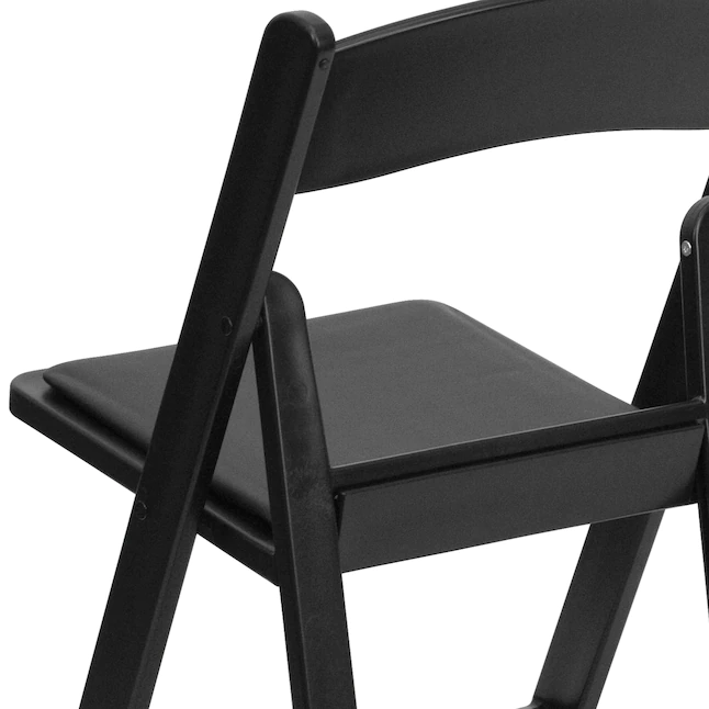 Flash Furniture 4-Pack Black Standard Folding Chair with Upholstered Seat (Indoor or Outdoor) - Image 5