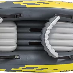 Explorer K2 Kayak, 2-Person Inflatable Kayak Set with Aluminum Oars and High Output Air Pump