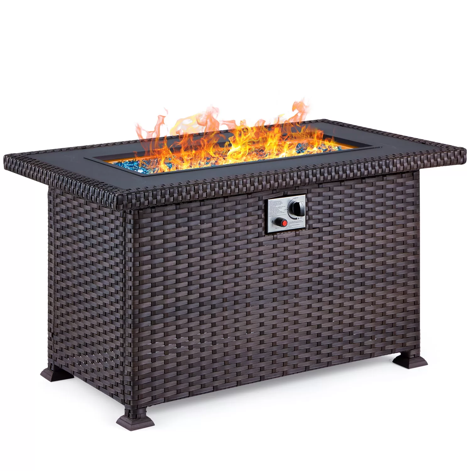 Erommy 50.5" x 30.5" 50000 BTU Propane Fire Pit Table