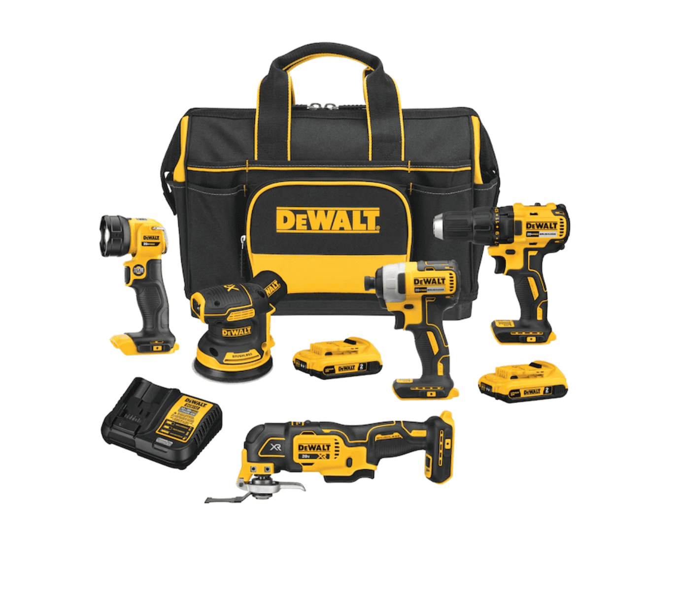 DEWALT DCKSS521D2 5-Tool 20-Volt Max Brushless Power Tool Combo Kit with Soft Case (2-Batteries and charger Included) - Image 14