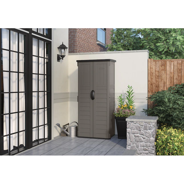 Suncast 2-ft x 2-ft Vertical Resin Storage Shed (Floor Included) - Image 4