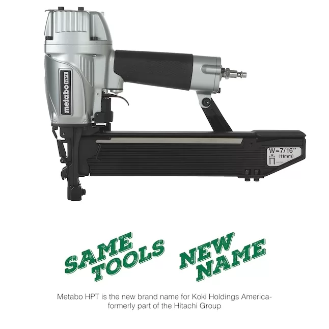 Metabo HPT N5008AC2M 16-Gauge 7/16-in Medium Crown Construction Stapler, Pneumatic - Image 7