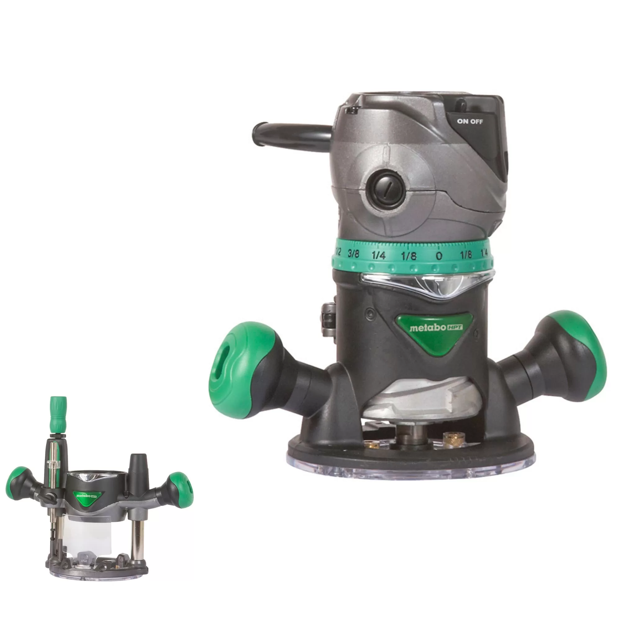 Metabo HPT 1/4-in and 1/2-in 2.25-HP Variable Speed Combo Fixed/Plunge Corded Router Hard Case (Tool Only)