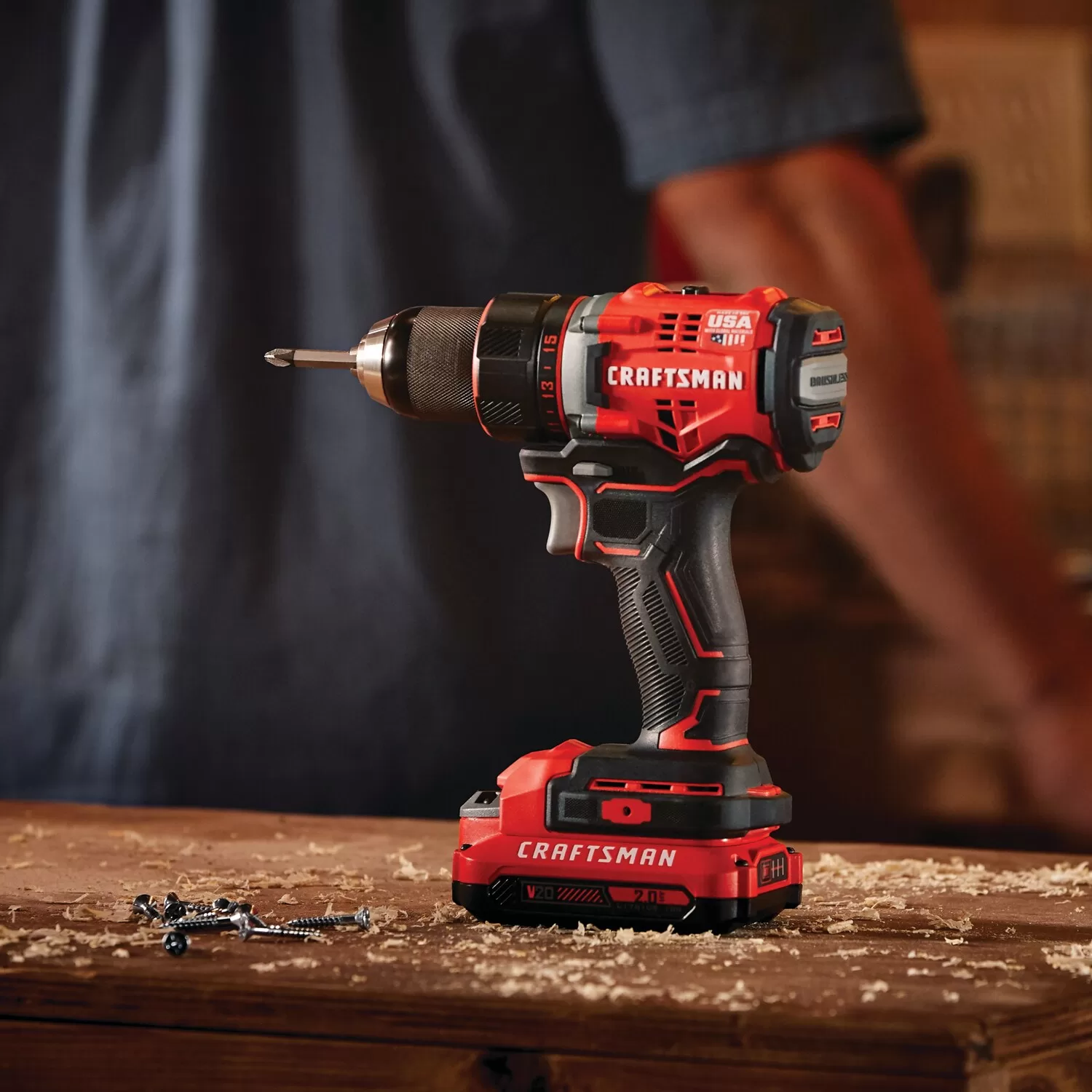 CRAFTSMAN V20 20-volt 1/2-in Brushless Cordless Drill(2 Li-ion Batteries Included and Charger Included) - Image 20