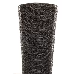 Acorn International 150-ft x 6-ft 20-Gauge Black Vinyl-coated Steel Poultry Netting Rolled Fencing with Mesh Size 1-in
