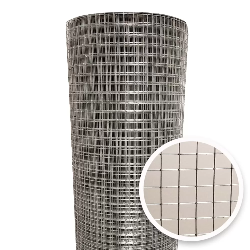Acorn International 100-ft x 4-ft 19-Gauge Silver Galvanized Steel Hardware Cloth Rolled Fencing with Mesh Size 1/2-in x 1/2-in - Image 3