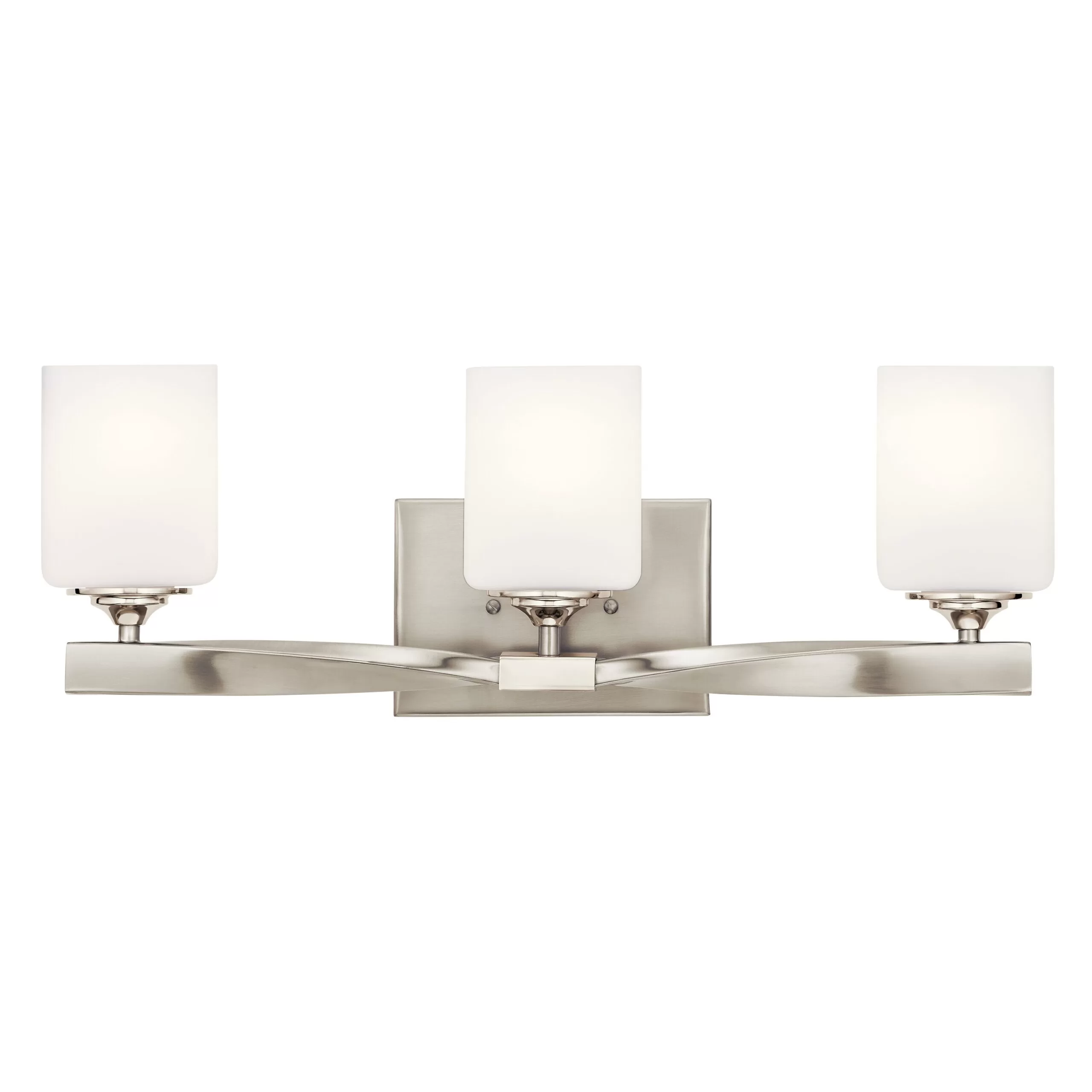 Kichler Marette 22.75-in 3-Light Brushed Nickel Modern/Contemporary Vanity Light - Image 3