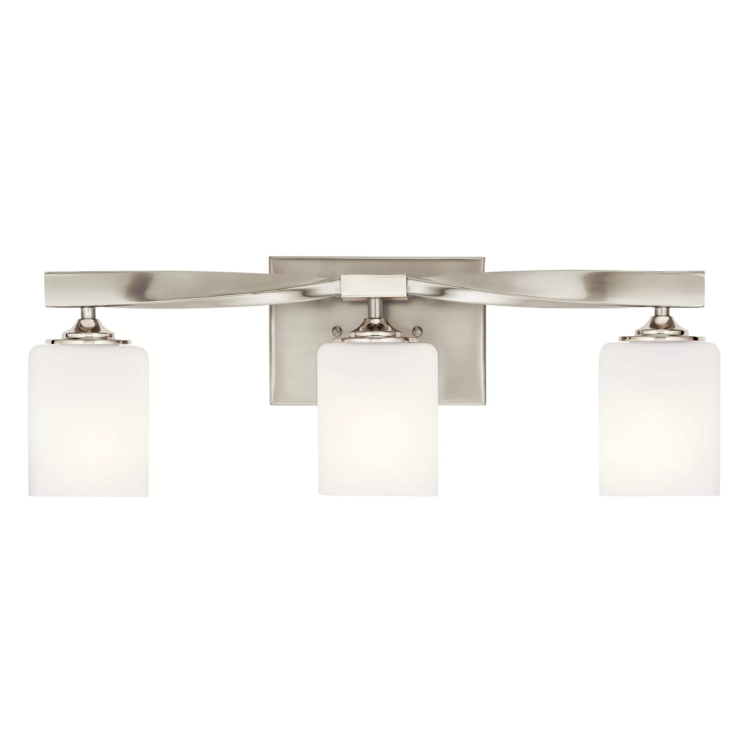Kichler Marette 22.75-in 3-Light Brushed Nickel Modern/Contemporary Vanity Light - Image 4