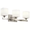 Kichler Marette 22.75-in 3-Light Brushed Nickel Modern/Contemporary Vanity Light