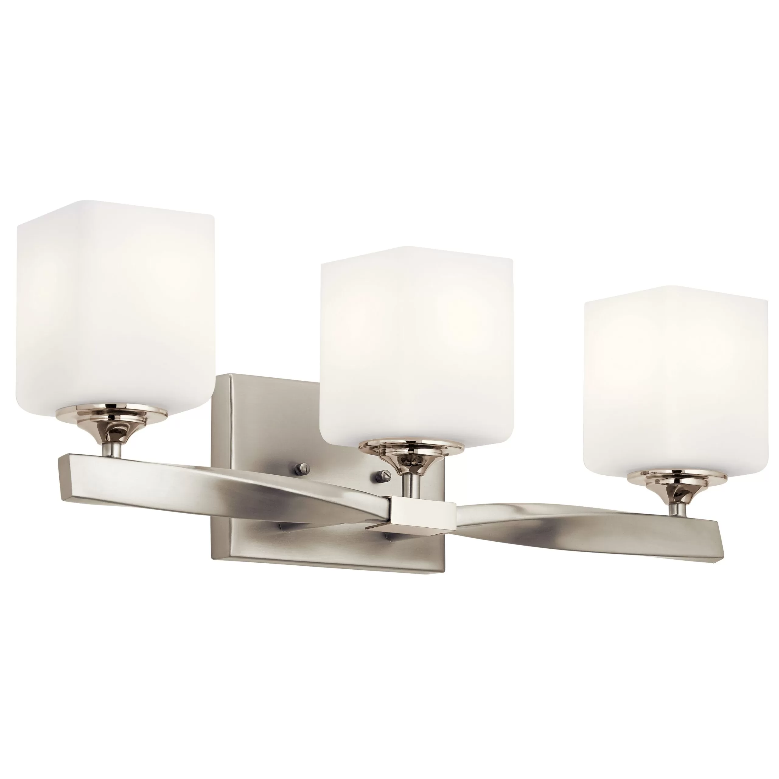 Kichler Marette 22.75-in 3-Light Brushed Nickel Modern/Contemporary Vanity Light