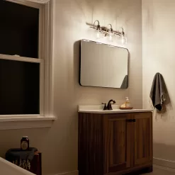 Alternative view of Kichler Avery 24-in 3-Light Brushed Nickel Farmhouse Vanity Light