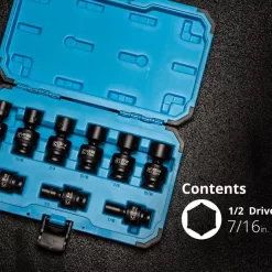 Alternative view of Capri Tools Standard (SAE) 1/2-in Drive Set 6-Point Impact Socket Set