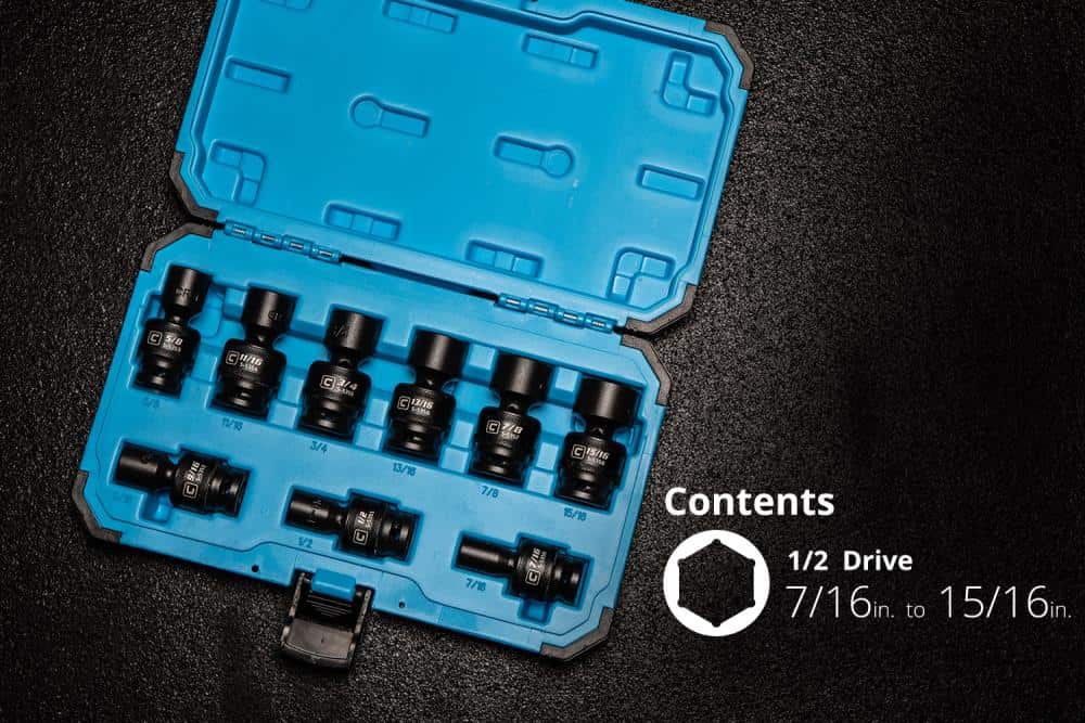 Capri Tools Standard (SAE) 1/2-in Drive Set 6-Point Impact Socket Set - Image 2