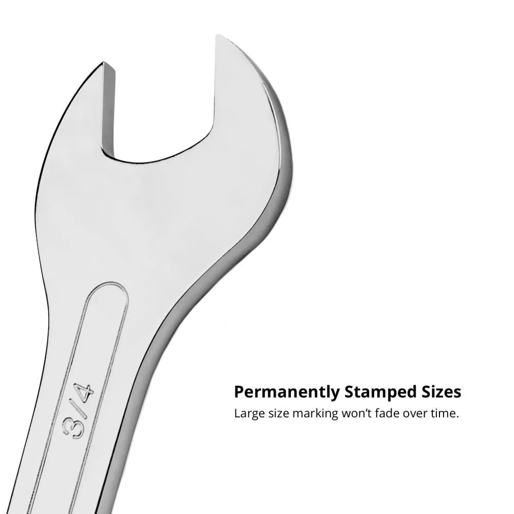 Capri Tools 14-Piece Set 6-point Standard (SAE) and Metric Combination Standard Open End Wrench - Image 6