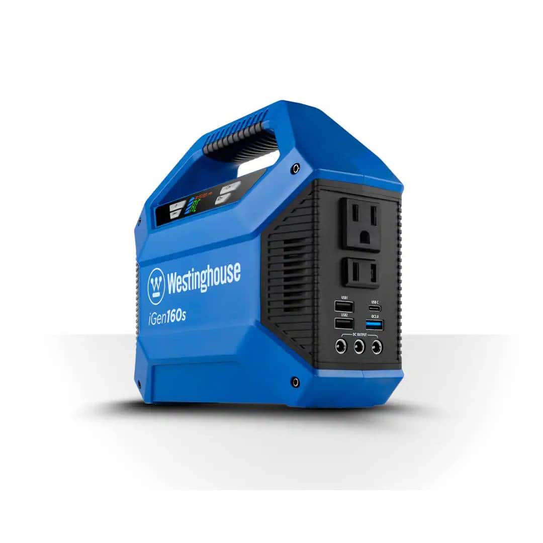Westinghouse IGEN160S 100-Rated/150-Peak Watt Camping/RV Power Station 155-Watt Hour Portable Solar Generator
