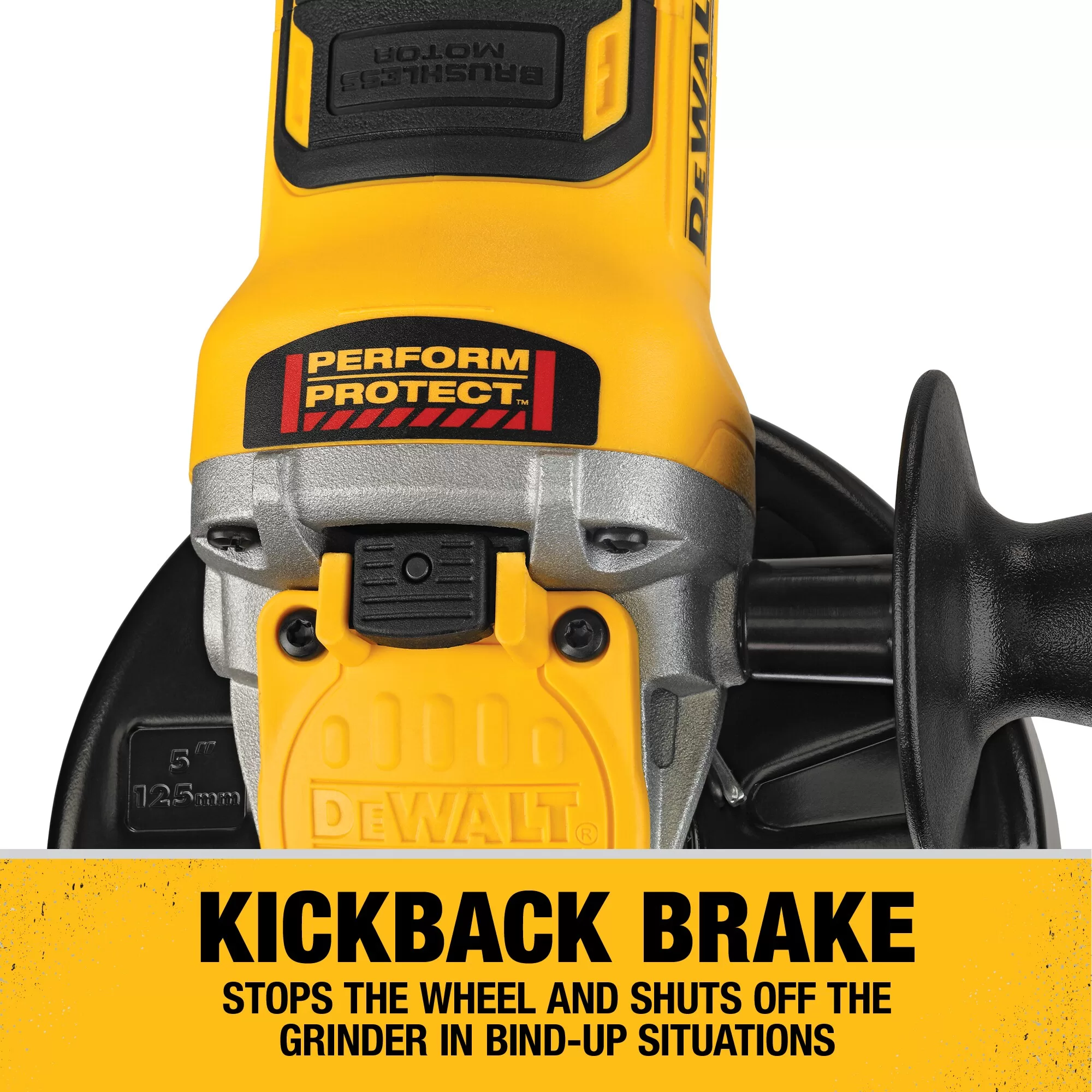 DEWALT DCG415W1 5-in 20-volt Max-Amp Paddle Switch Brushless Cordless Angle Grinder (Charger Included and 1-Battery) - Image 14