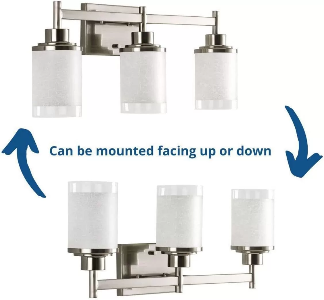 Progress Lighting Alexa 22-in 3-Light Brushed Nickel Modern/Contemporary Vanity Light - Image 15
