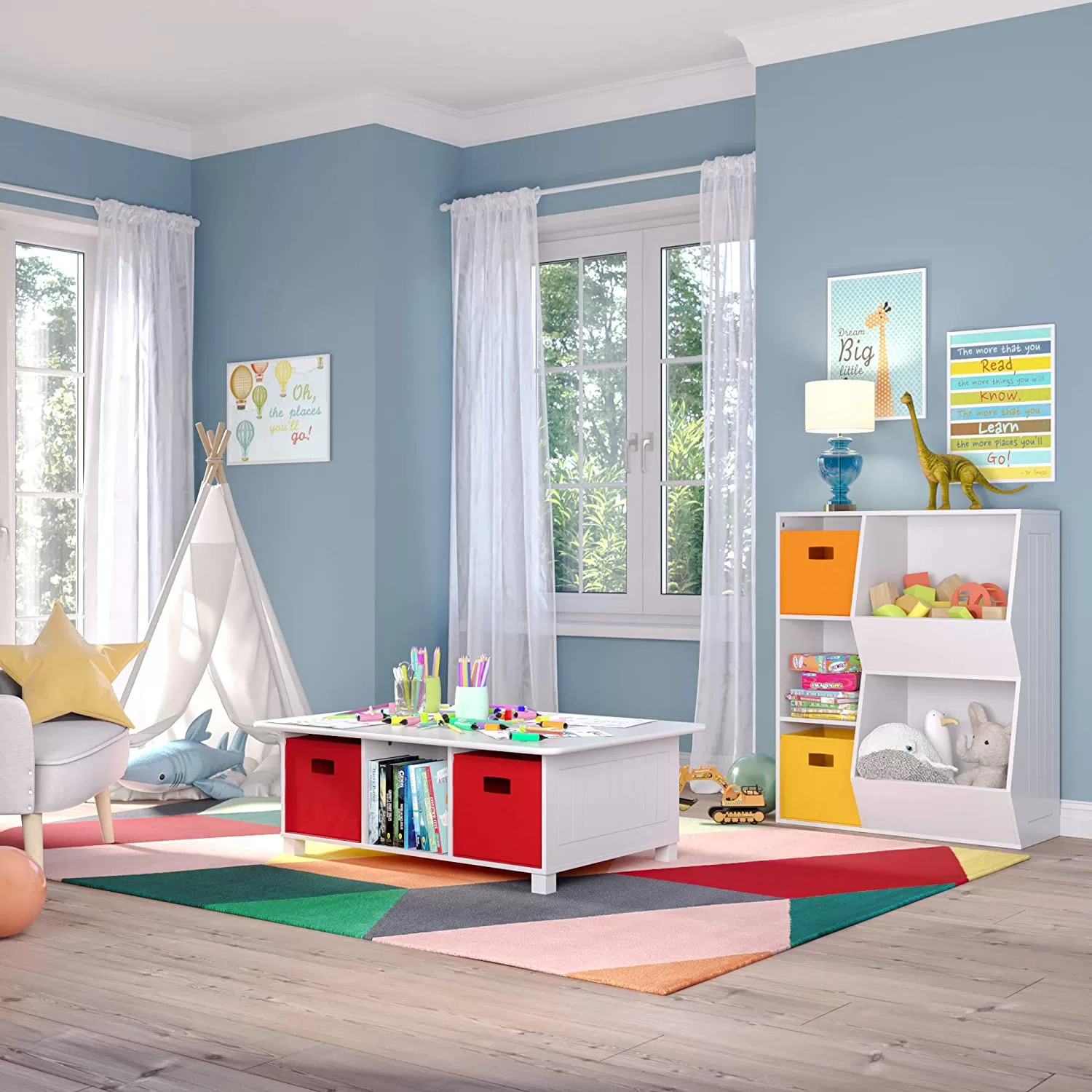 RiverRidge White Composite Kids Bookcase (30.13-in W x 36.69-in H x 13.75-in D) - Image 5