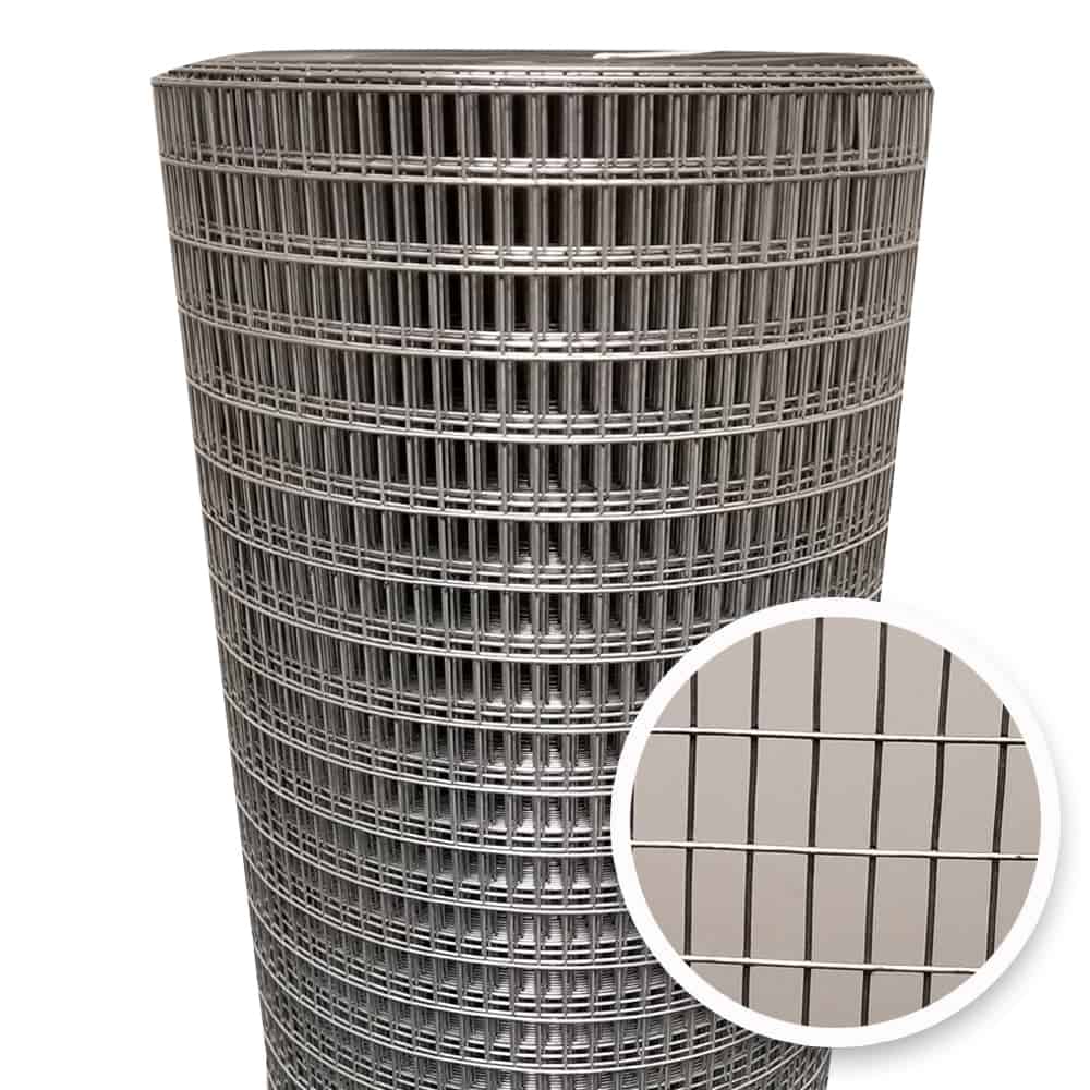 Acorn International 100-ft x 4-ft 14-Gauge Silver Galvanized Steel Welded Wire Rolled Fencing with Mesh Size 1-in x 2-in - Image 2