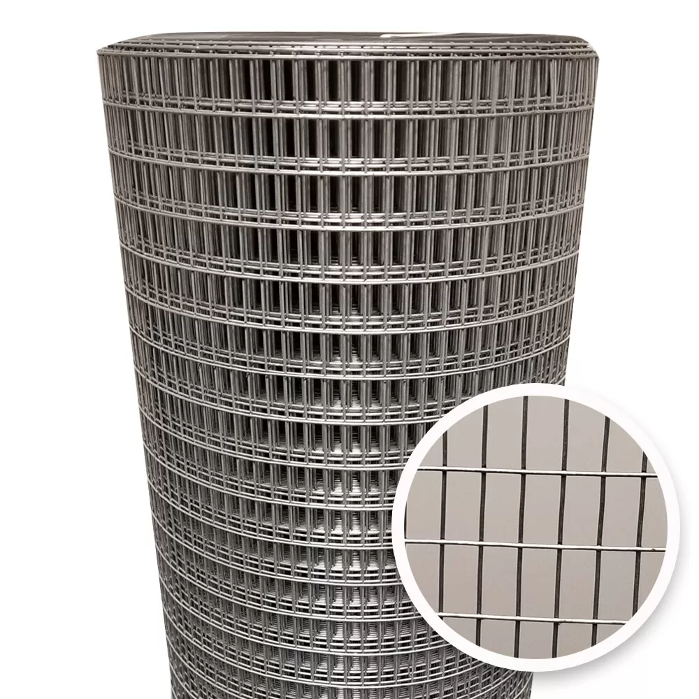 Acorn International 100-ft x 3-ft 16-Gauge Silver Galvanized Steel Welded Wire Rolled Fencing with Mesh Size 1/2-in x 1-in - Image 3