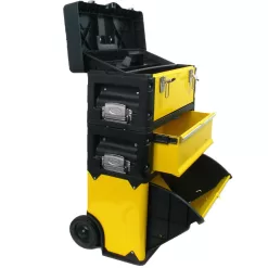 Alternative view of Fleming Supply 20.5-in 3-Drawer Yellow Plastic Wheels Tool Box