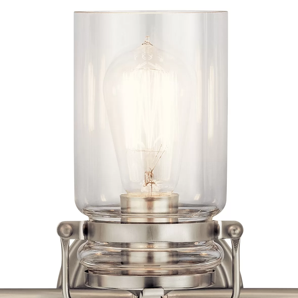 Kichler 45689NI Brinley 24-in 3-Light Brushed Nickel Farmhouse Vanity Light - Image 5