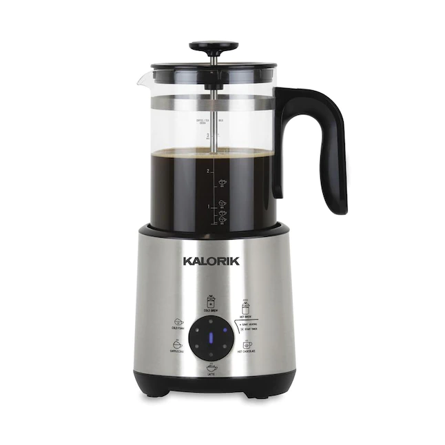 Kalorik Bartista, French Press Coffee Maker Milk Frother 8 in 1 Multi-Use, Stainless Steel - Image 5