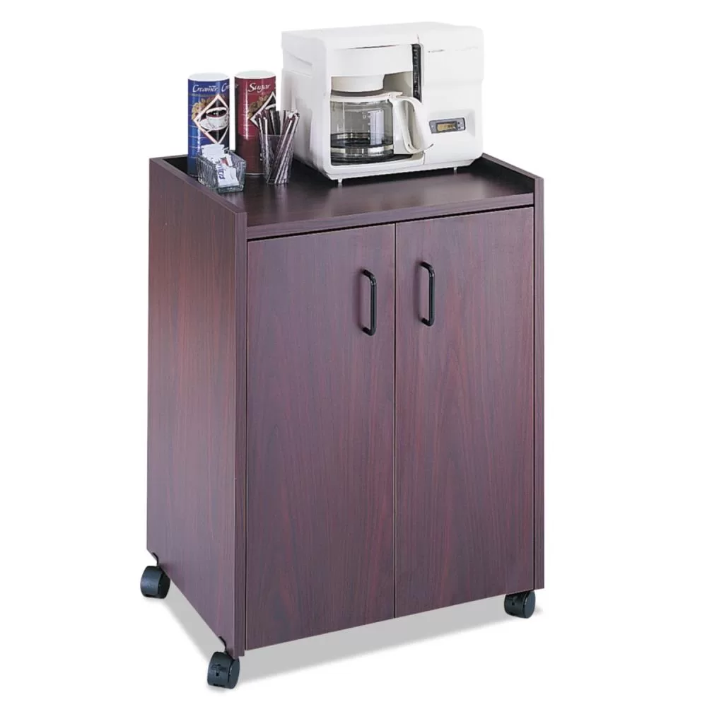 Safco Brown Laminate Base with Laminate Top Rolling Kitchen Cart (23-in x 18-in x 31-in) - Image 2