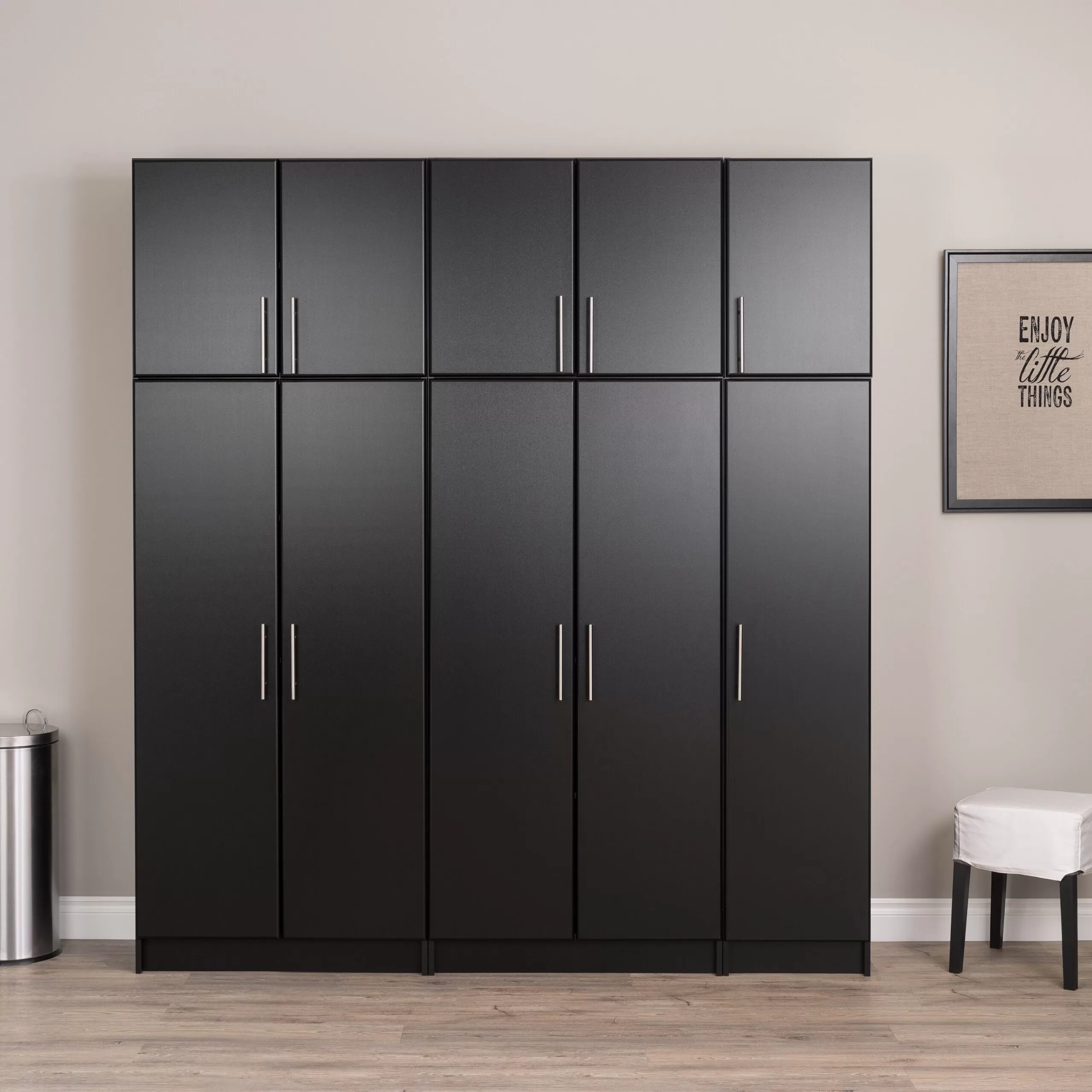 Prepac Elite 32-in W x 65-in H Wood Composite Black Freestanding Utility Storage Cabinet - Image 8