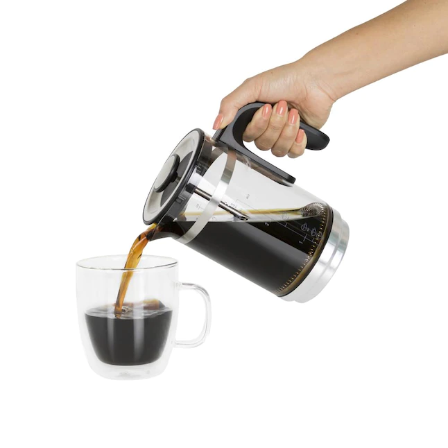 Kalorik Bartista, French Press Coffee Maker Milk Frother 8 in 1 Multi-Use, Stainless Steel - Image 3
