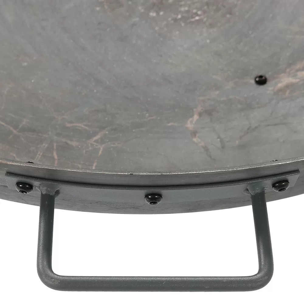 Sunnydaze Decor 30-in W Silver Cast Iron Wood-Burning Fire Pit - Image 4