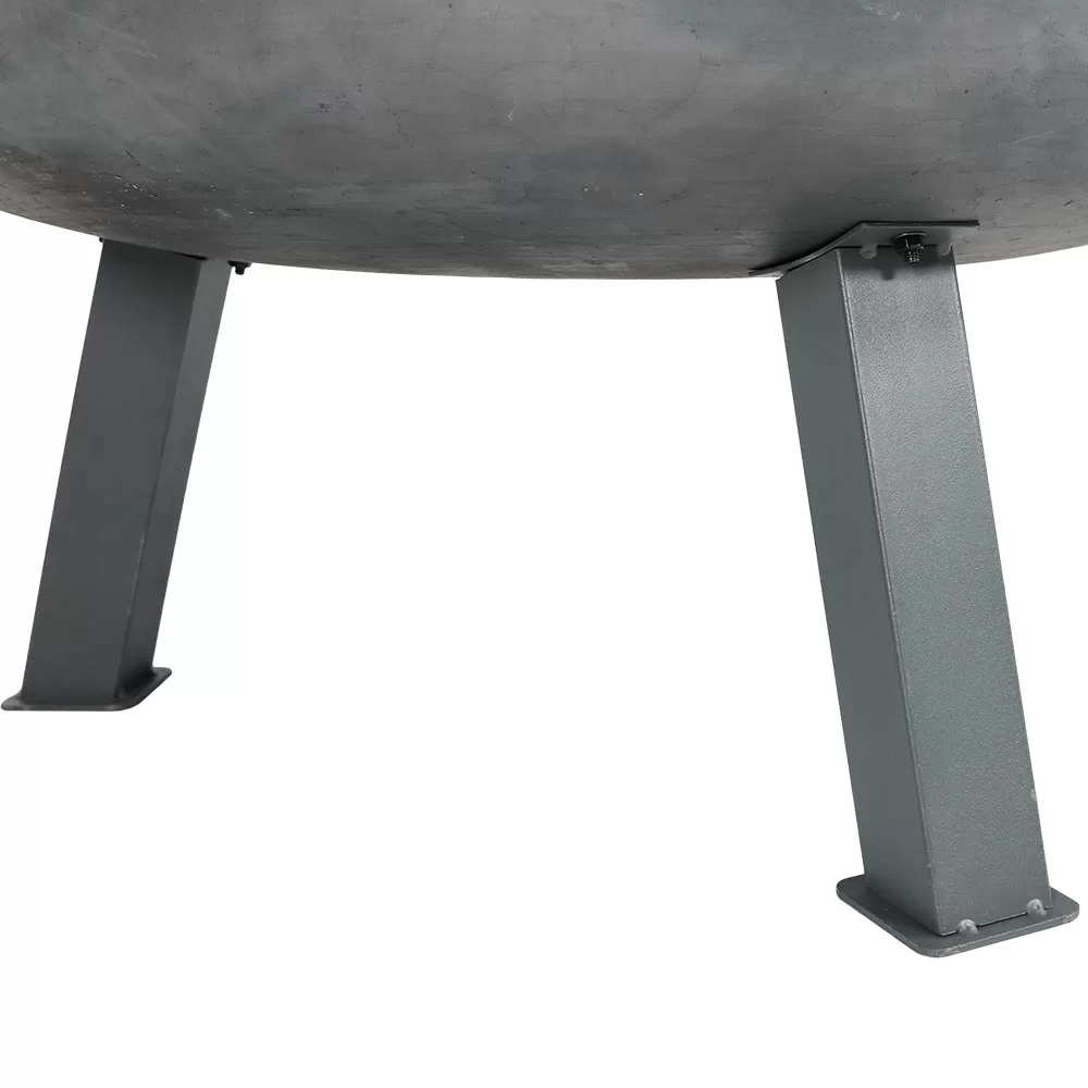 Sunnydaze Decor 30-in W Silver Cast Iron Wood-Burning Fire Pit - Image 6