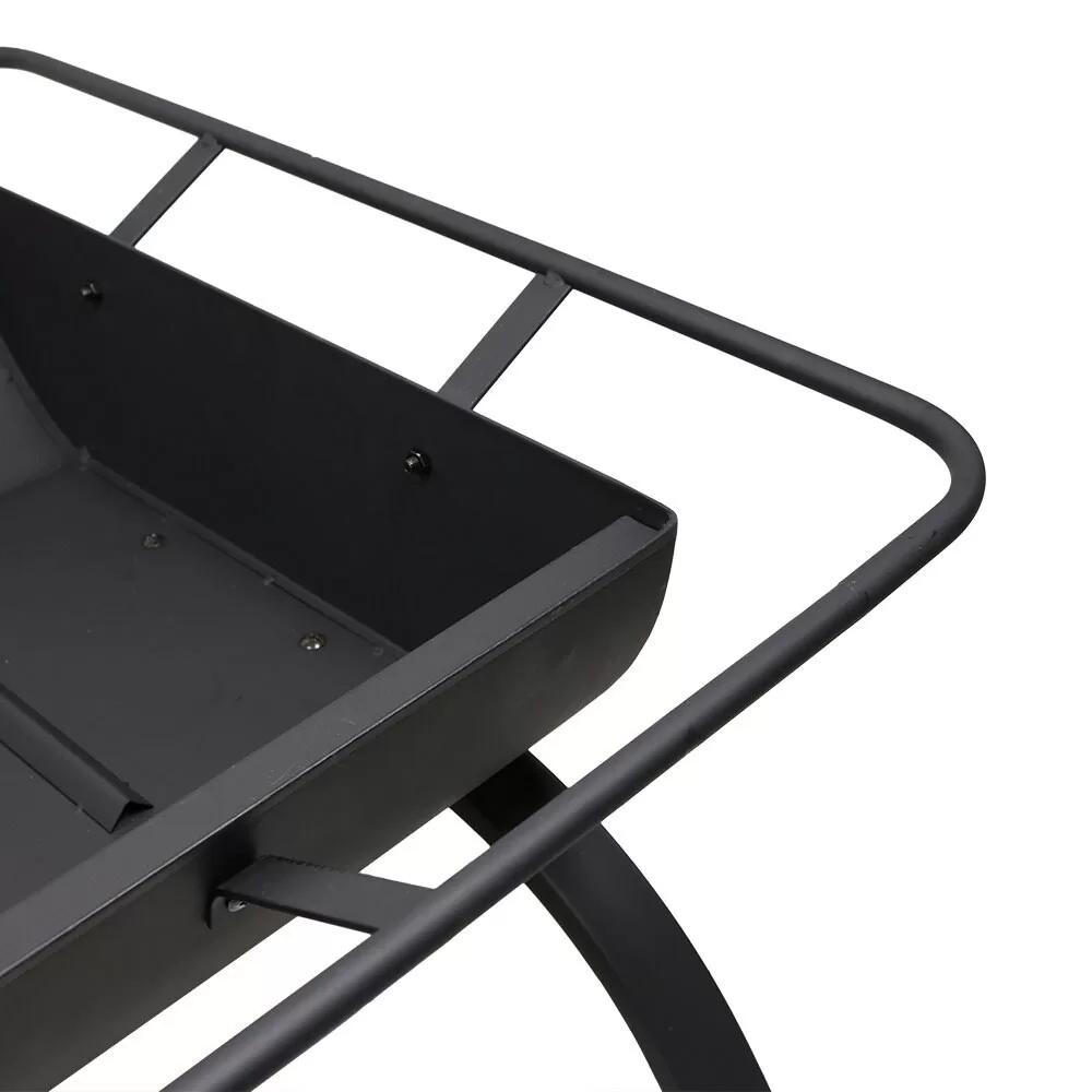 Sunnydaze Decor 27-in W Black Steel Wood-Burning Fire Pit - Image 10